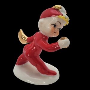 Vintage MCM Lefton L'amour Little Devil Baseball Pitcher Figurine Japan